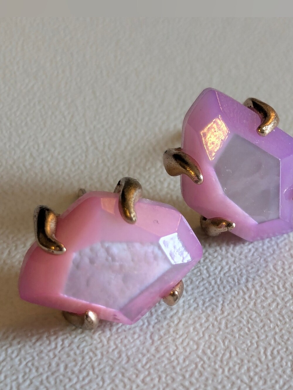 Kendra Scott Inaiyah Stud Earrings Lilac Mother Of Pearl In Rose Gold NO BACKS